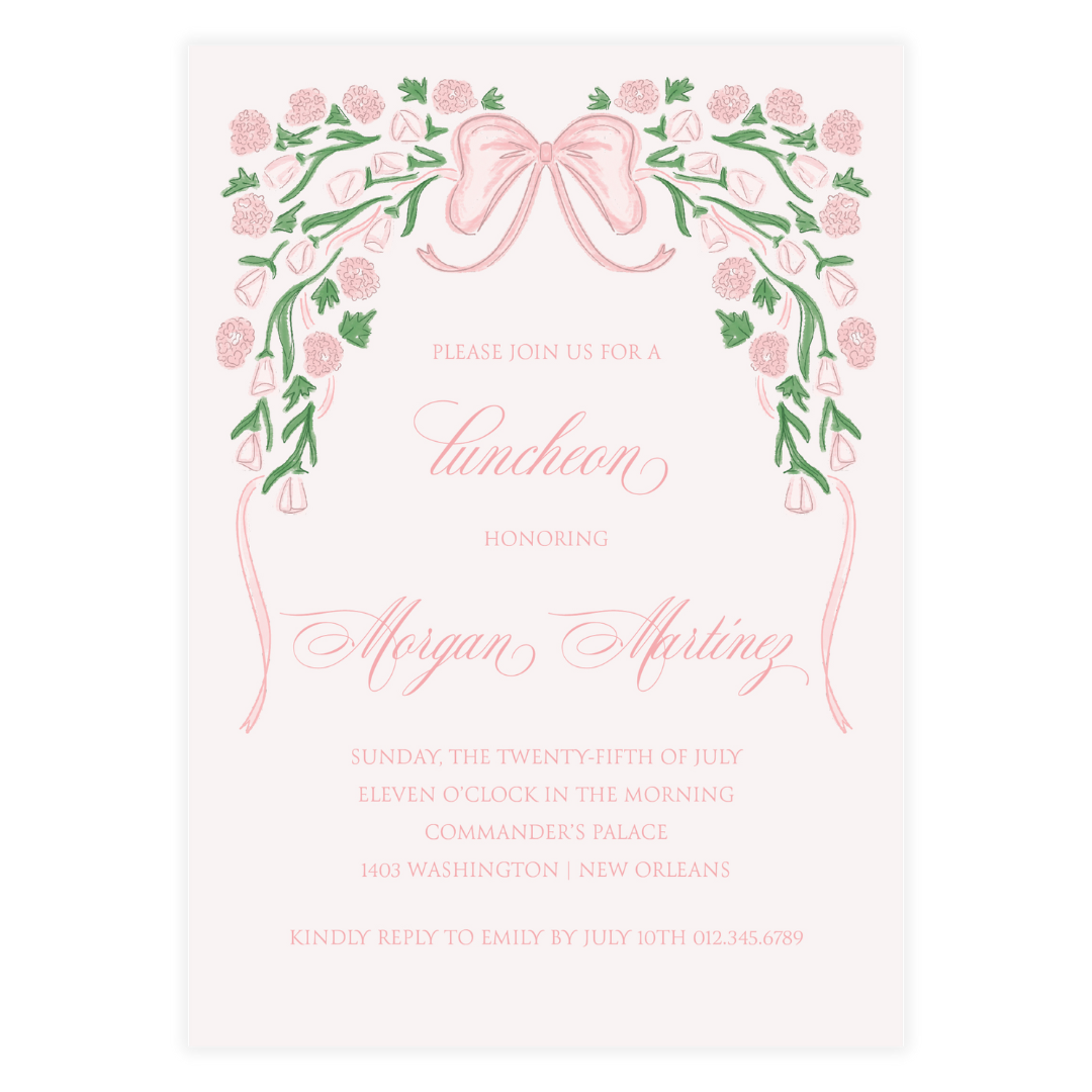Margaret Pink Invitation