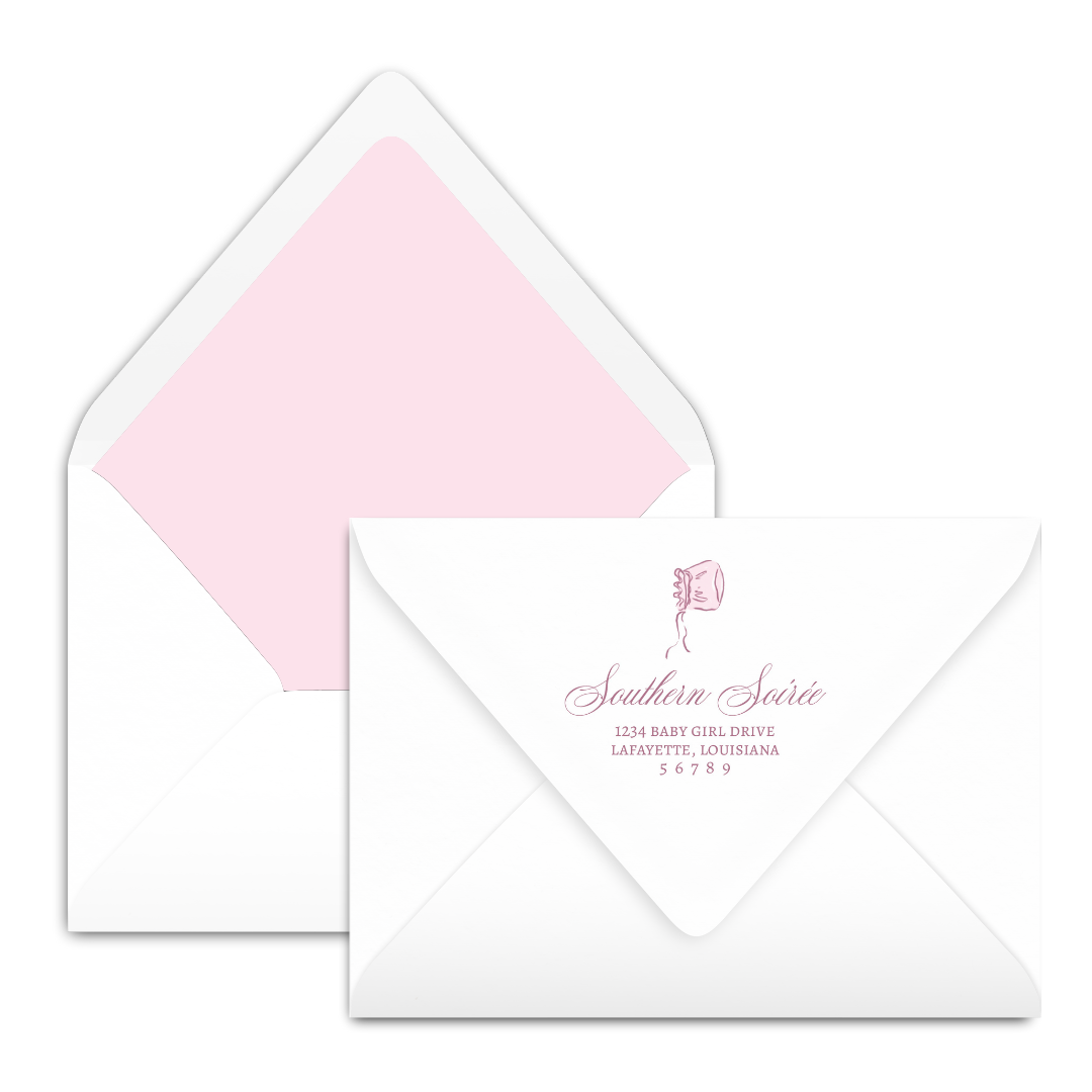 Baby Crest Pink Invitation