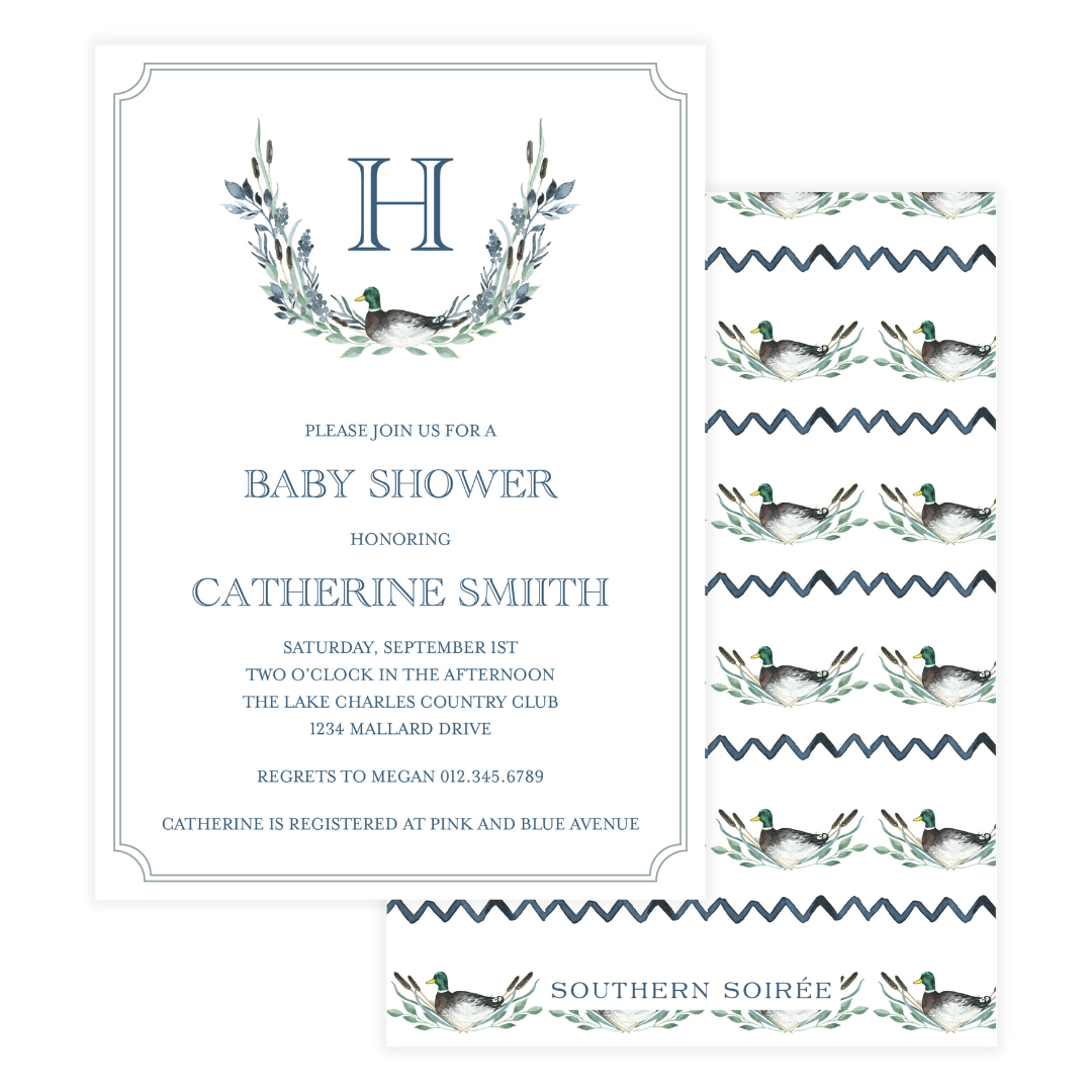 Mallard Half Crest Invitation