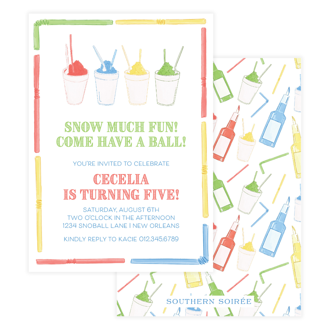 Snowball Invitation