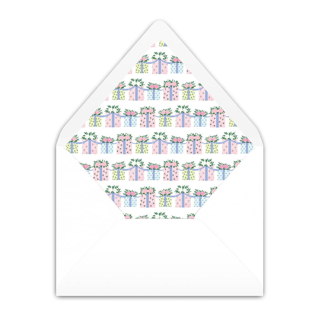 Floral Gift Scallop Invitation