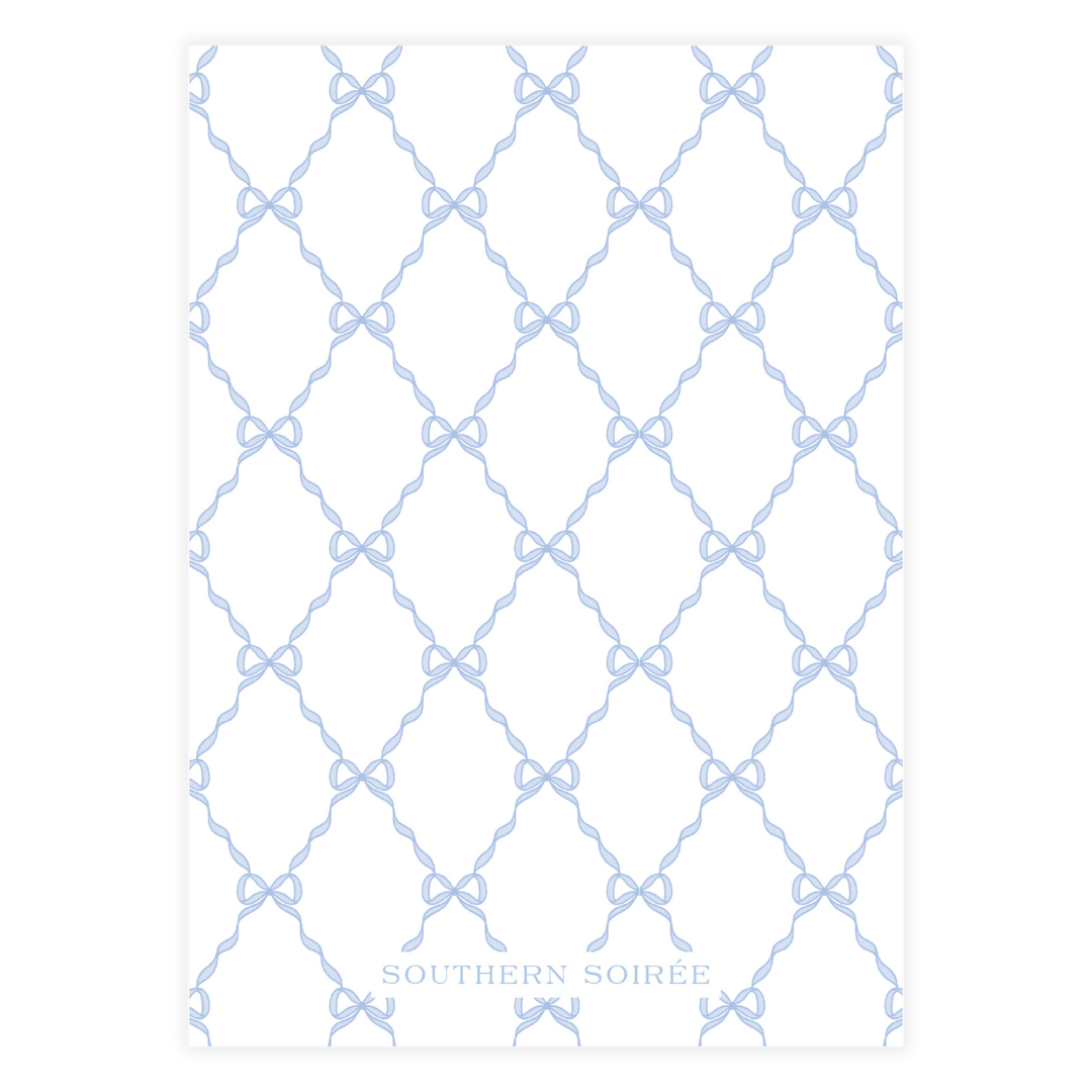 Rattle and Blue Bow Invitation