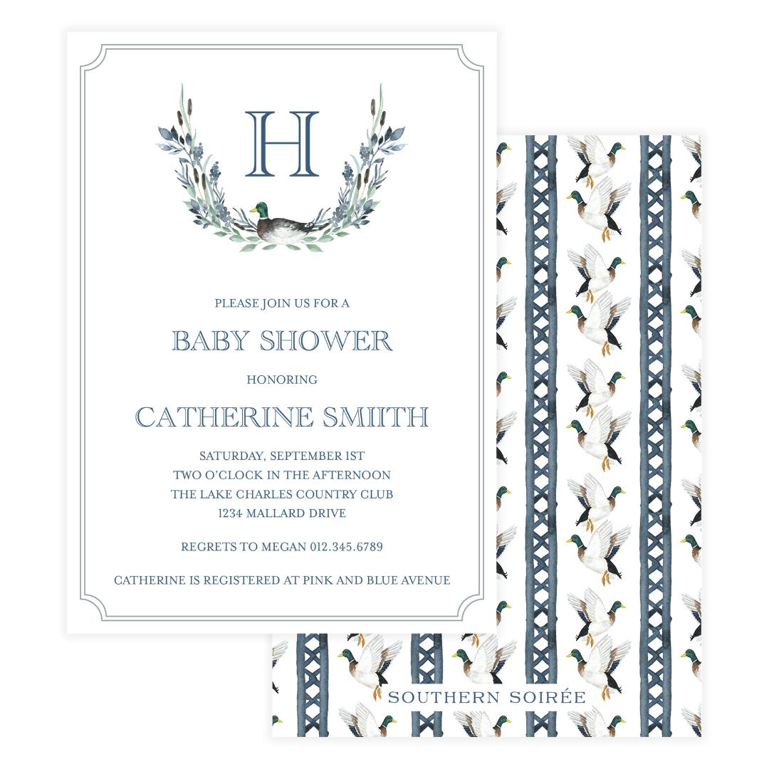 Mallard Half Crest Invitation