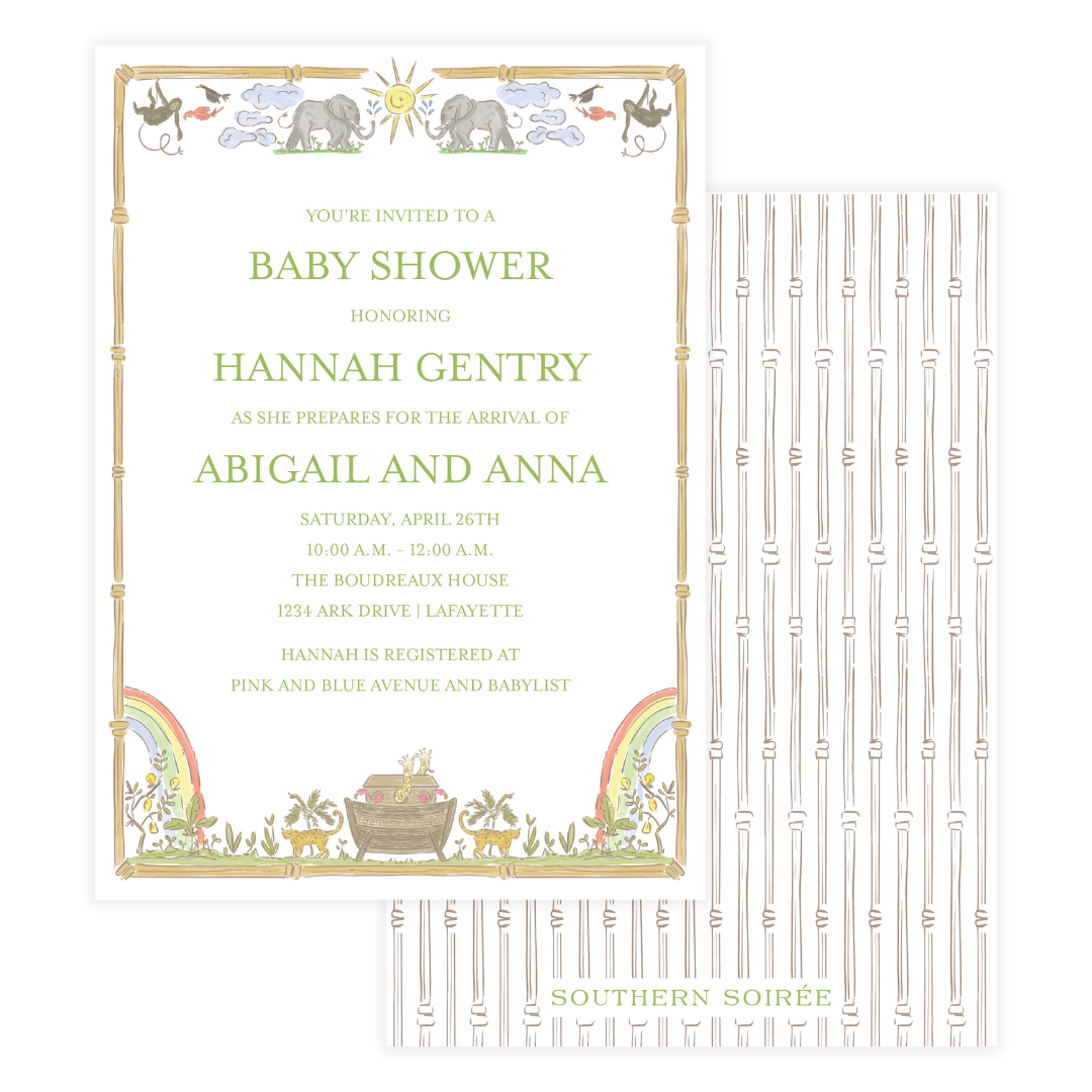 Noah's Ark Invitation