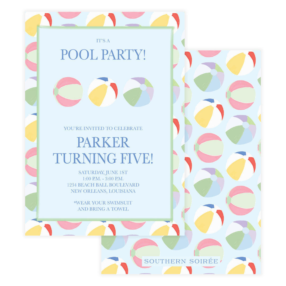 Beach Ball Invitation