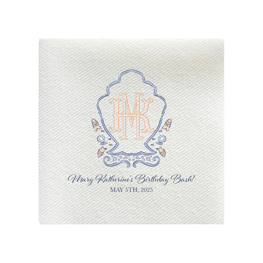 Seashell design napkin