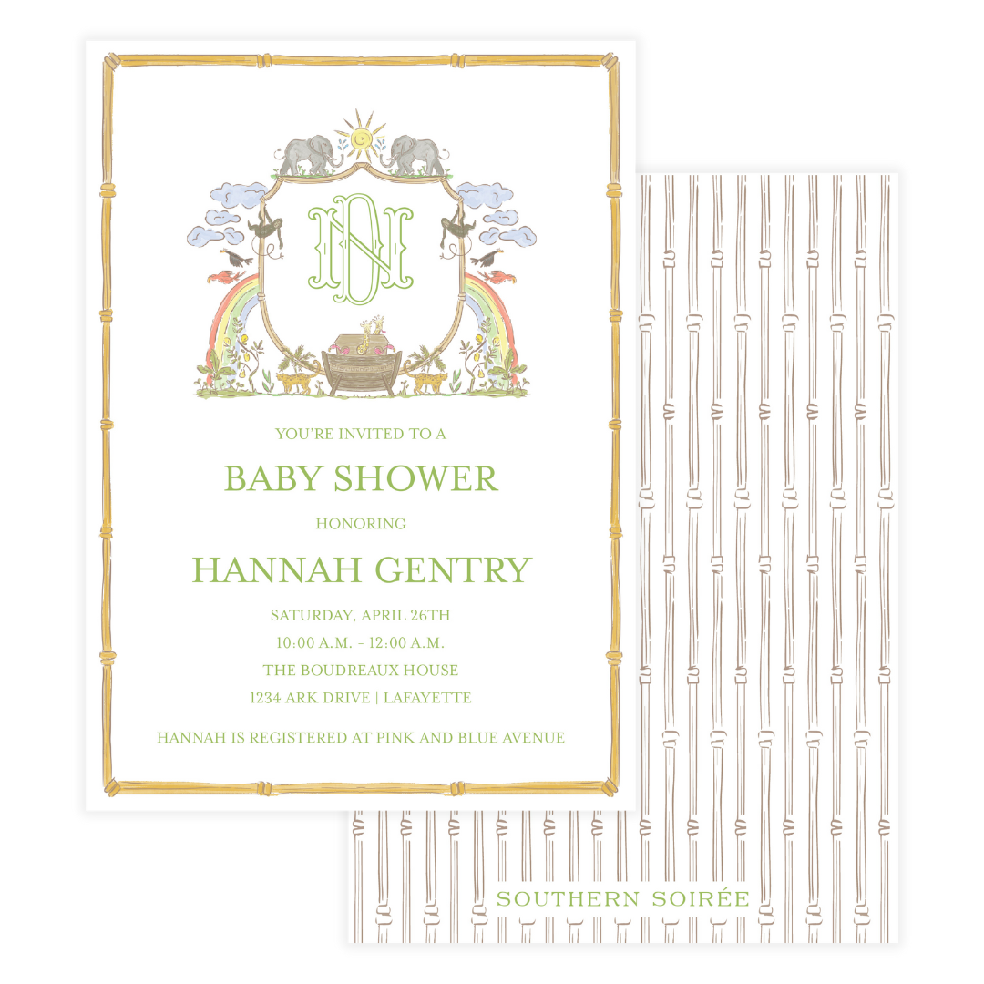 Noah's Ark Crest Invitation