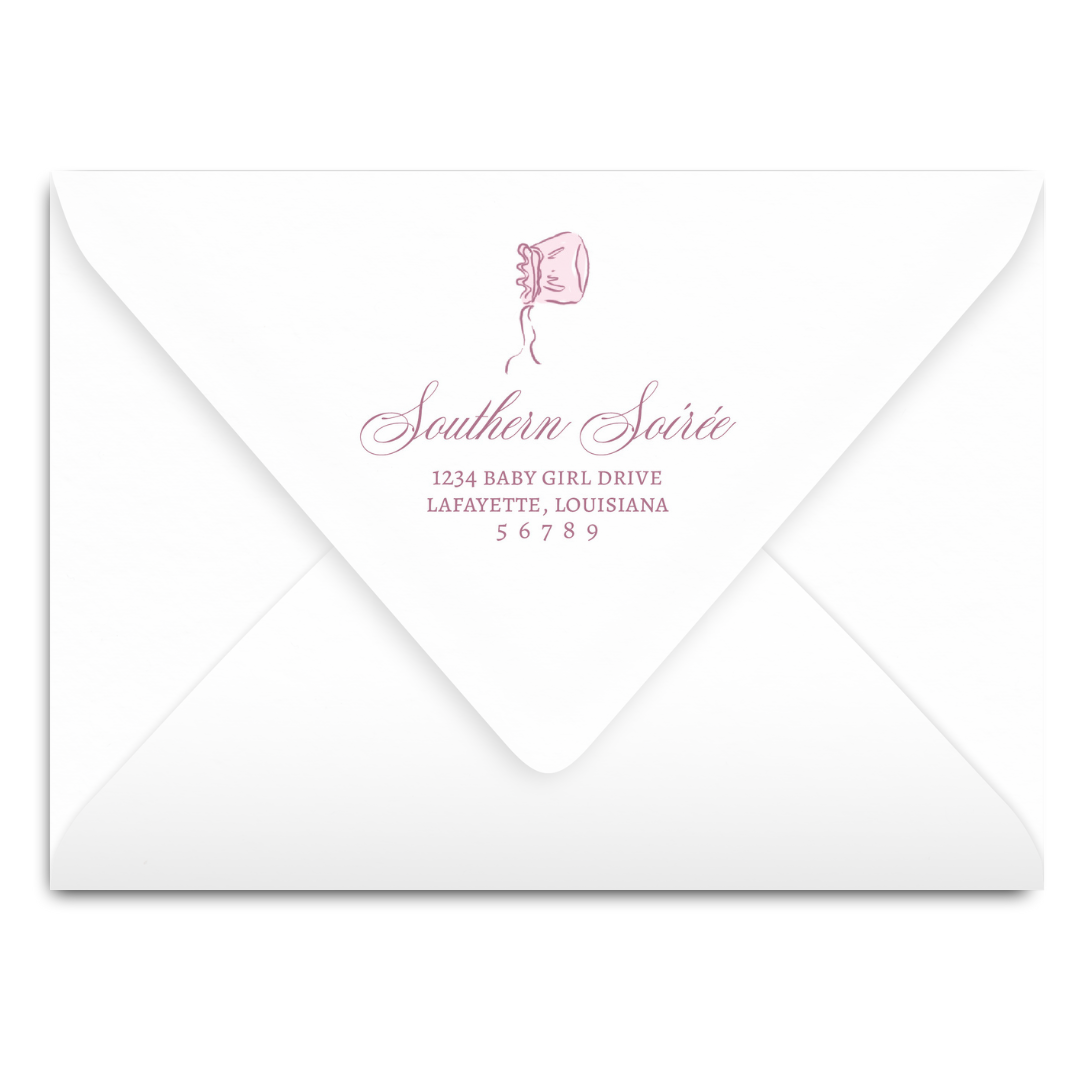 Baby Crest Pink Invitation