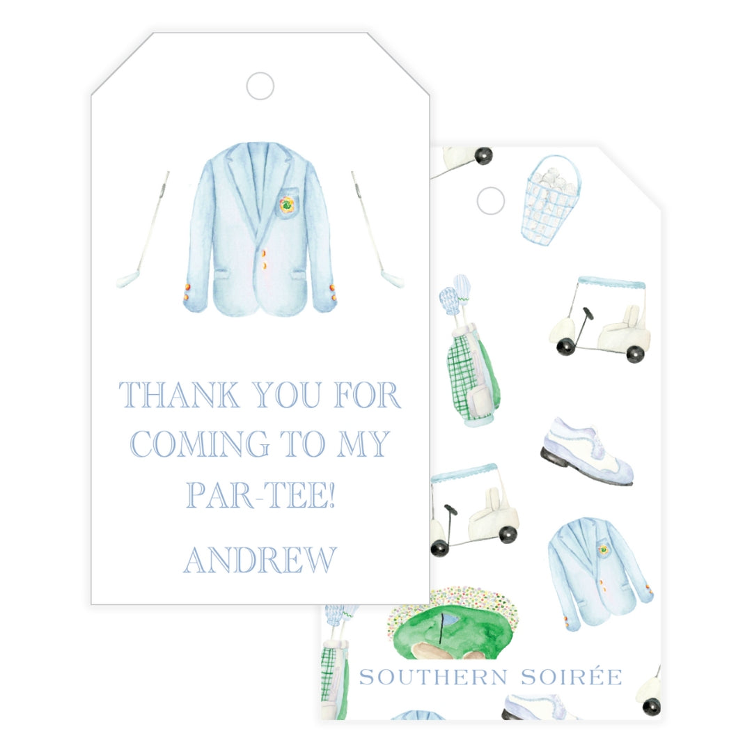 Masters Blue & Green Favor Tag