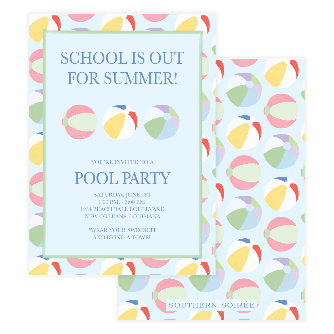 Beach Ball Invitation