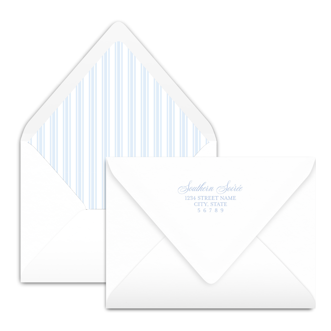 Blue High Chair Invitation