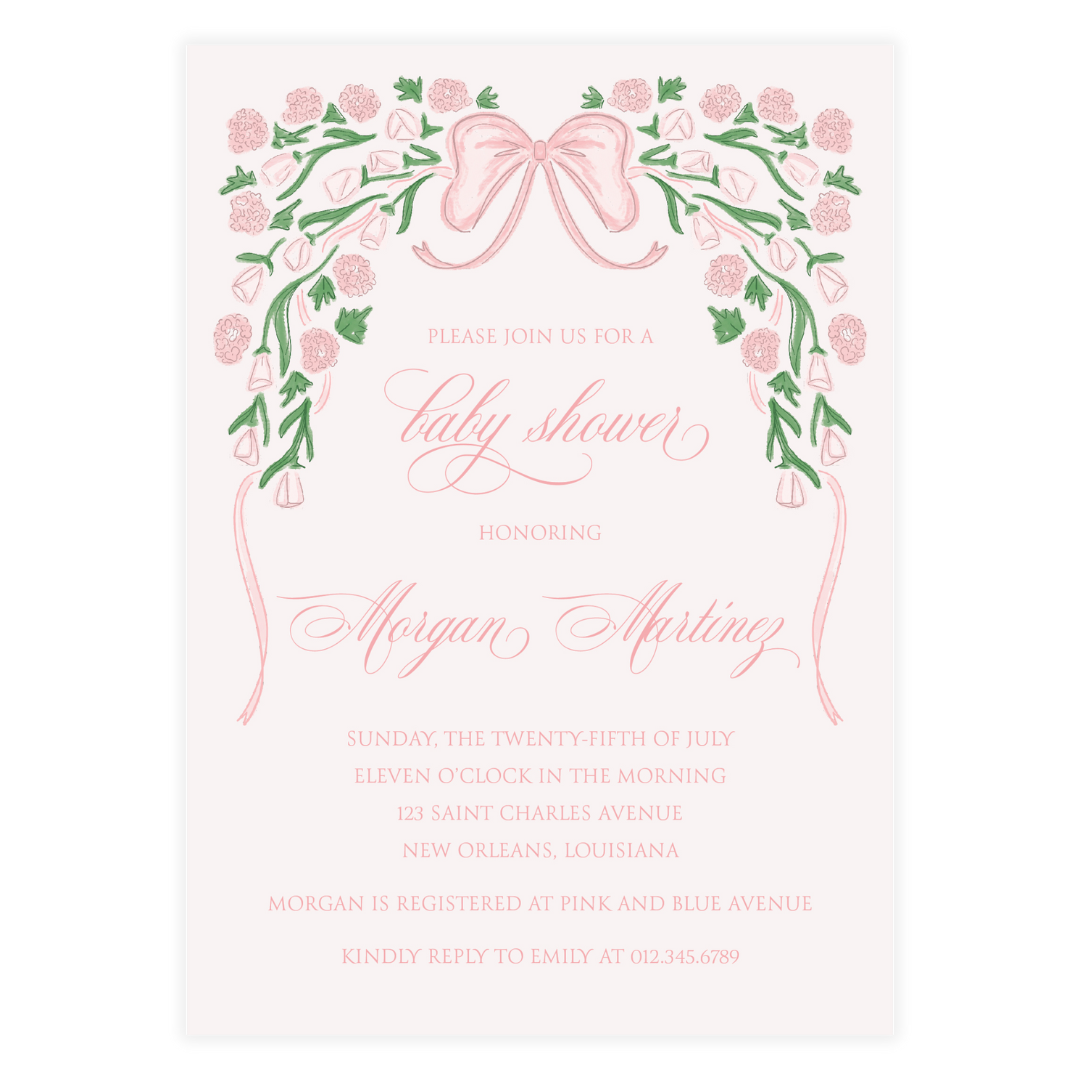 Margaret Pink Invitation