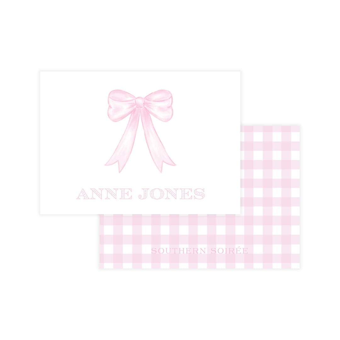 Pink Bow Enclosure Card