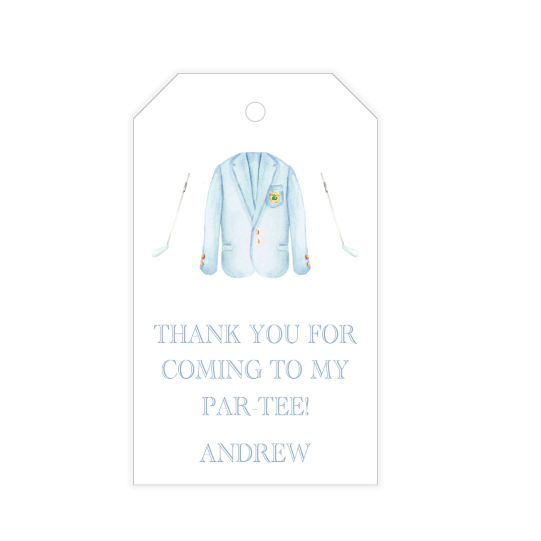 Masters Blue & Green Favor Tag