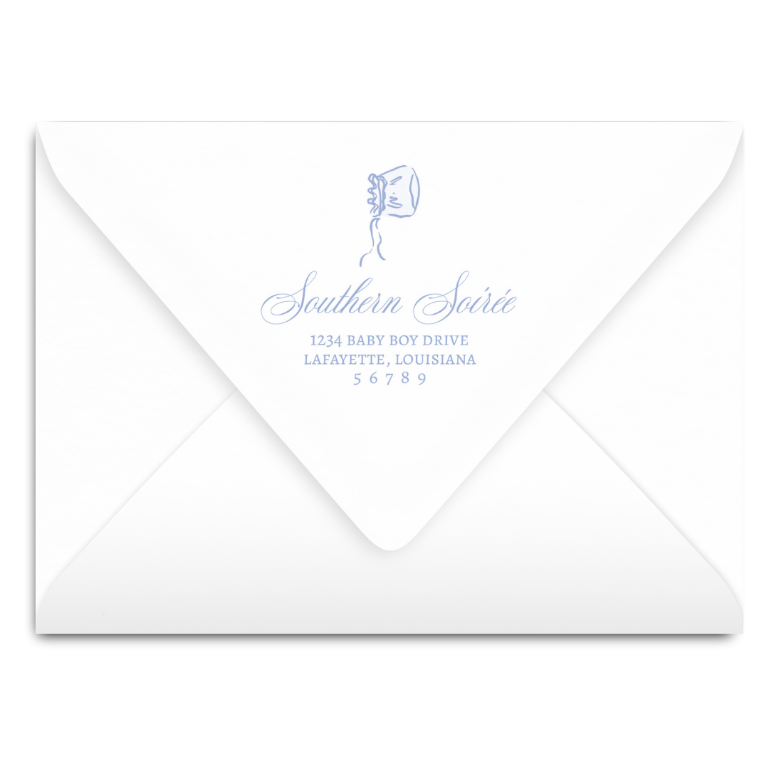 Baby Crest Blue Invitation