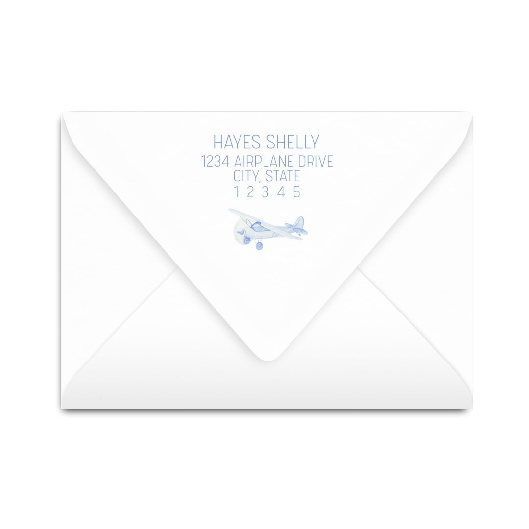 Watercolor Airplane Notecard