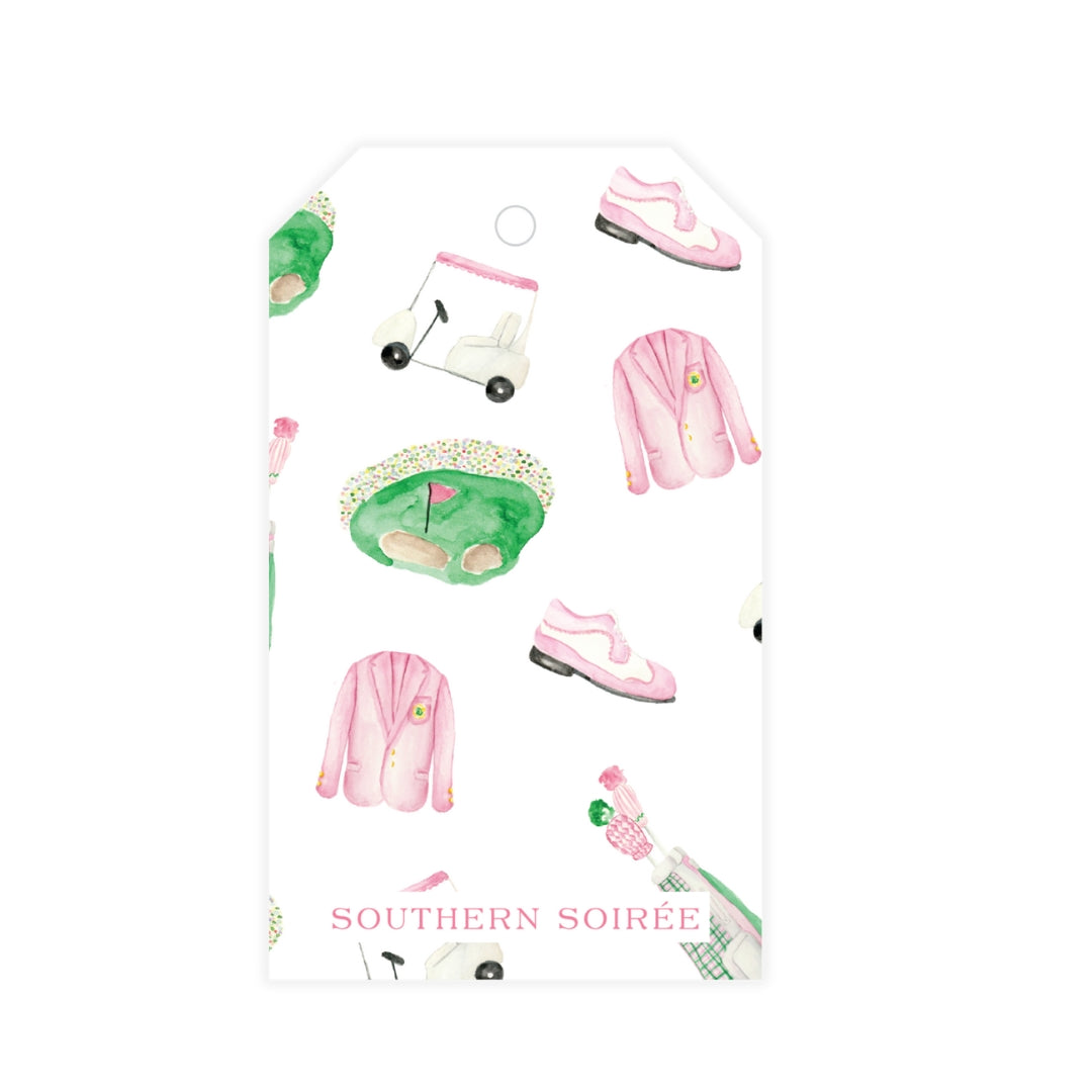Masters Pink & Green Favor Tag