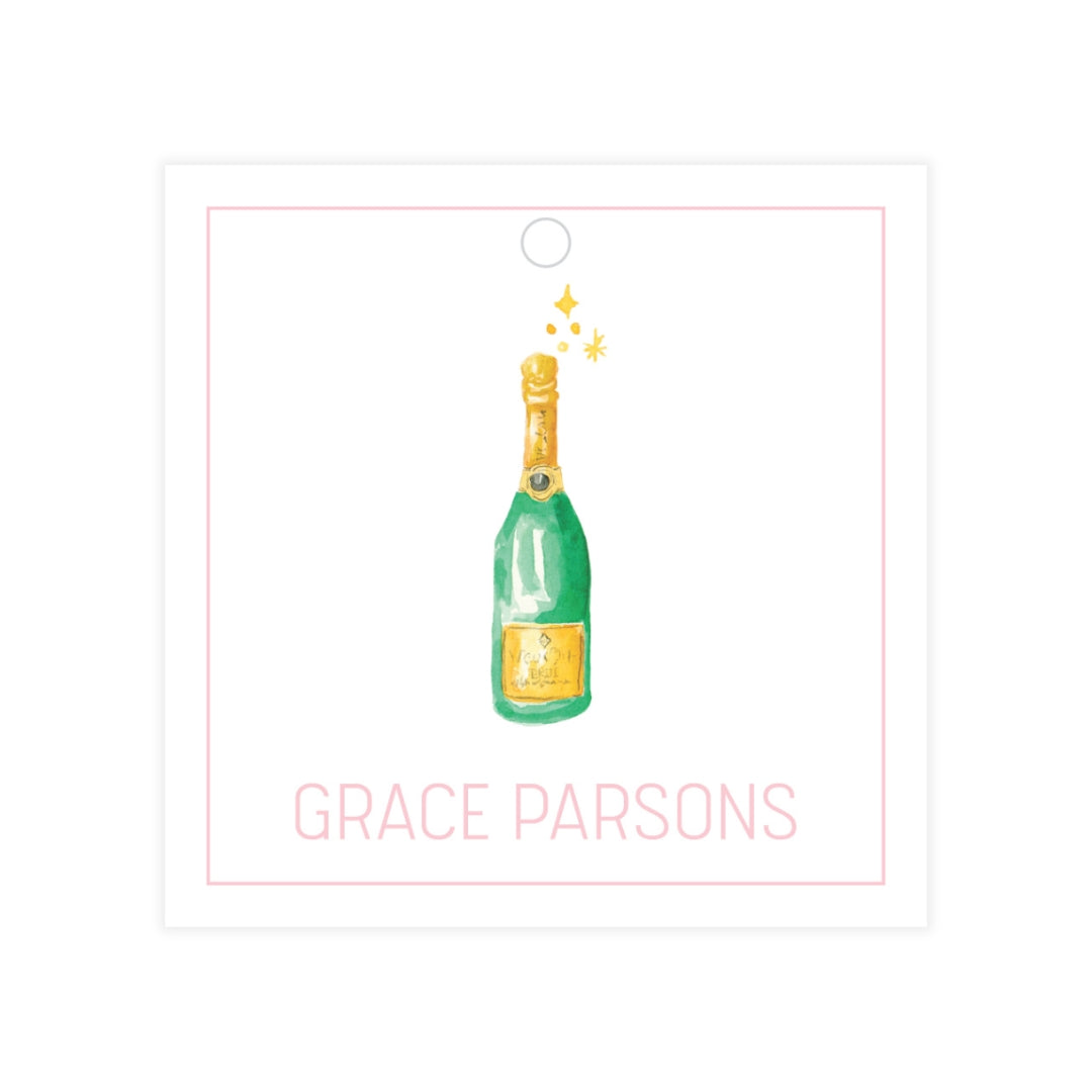 Poppin' Bottles Square Gift Tag
