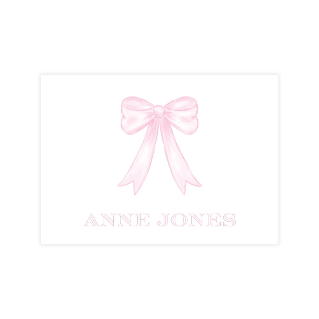 Pink Bow Enclosure Card