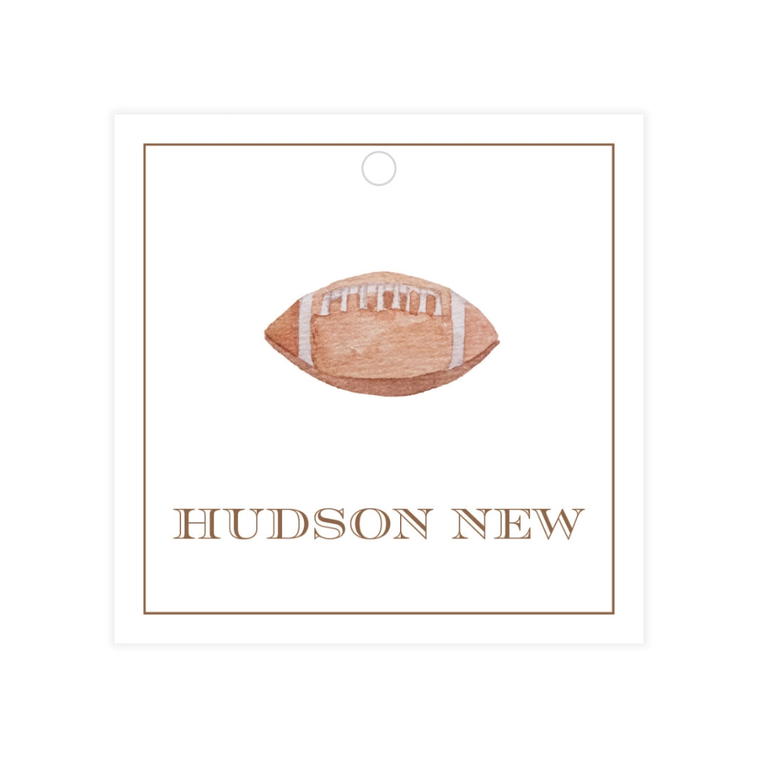 Football Square Gift Tag