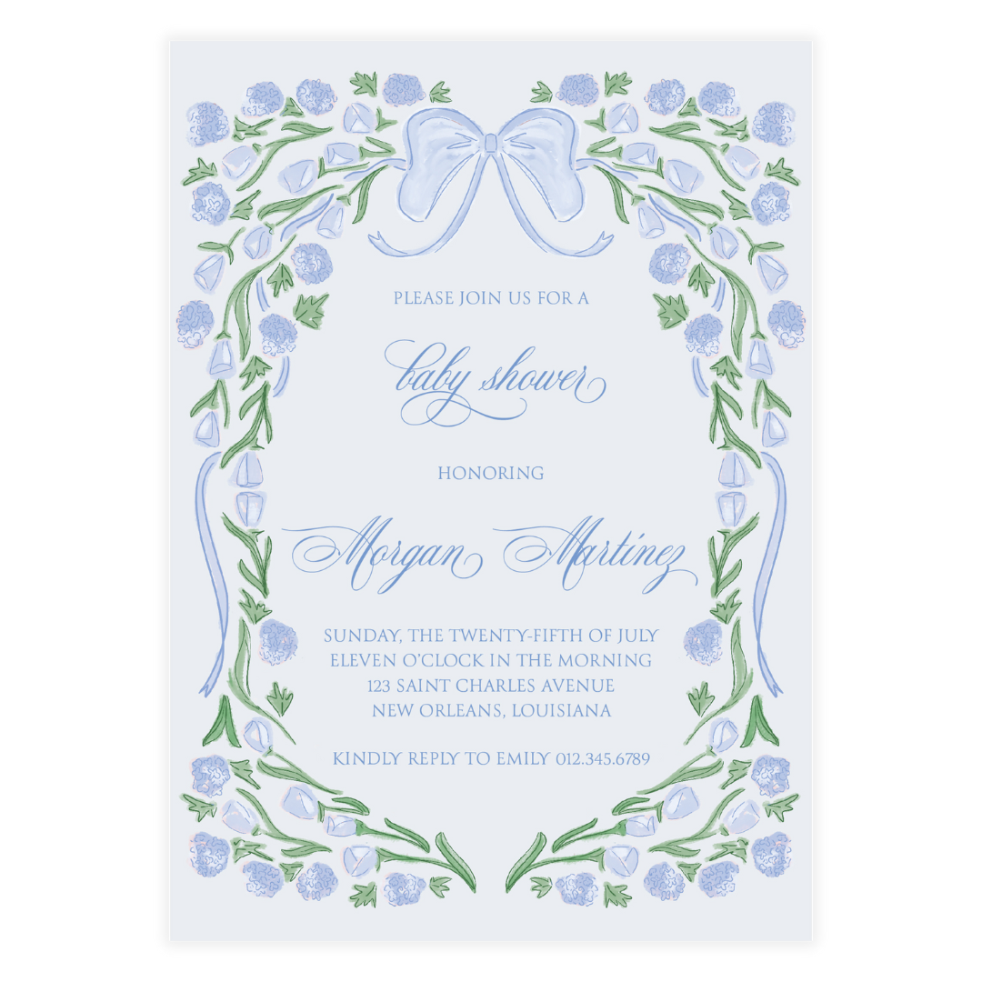 Margaret Blue Invitation