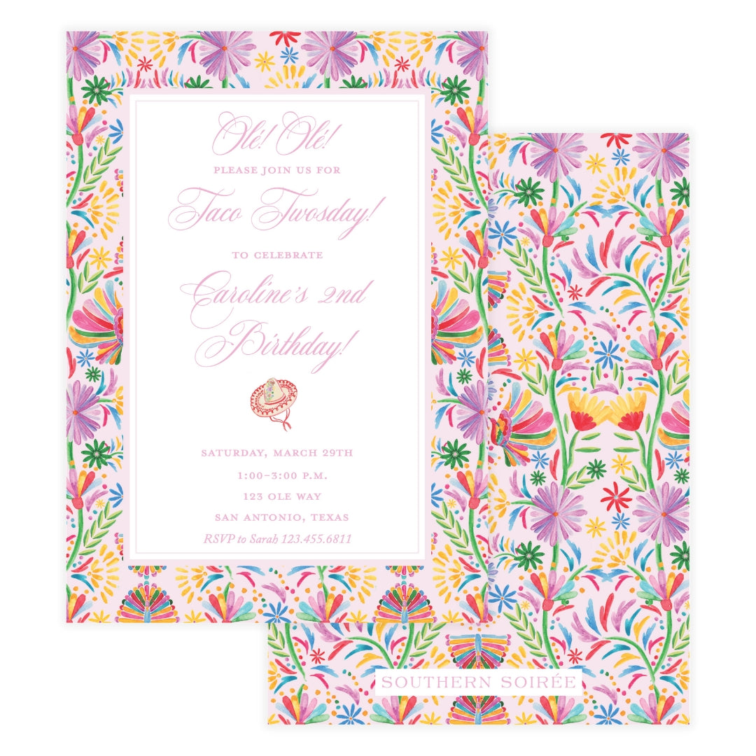 Olé Olé Fiesta Pink Invitation