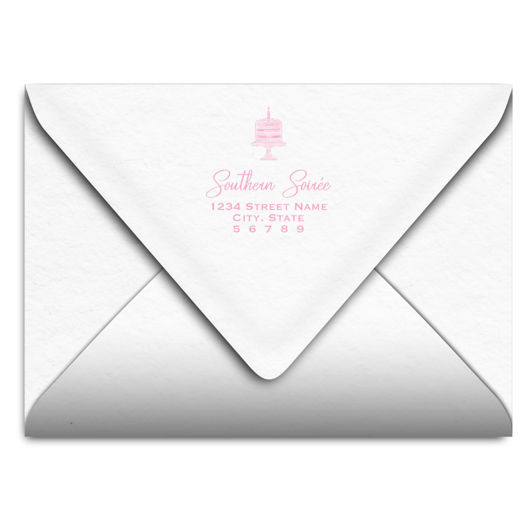 One Little Candle Pink Invitation