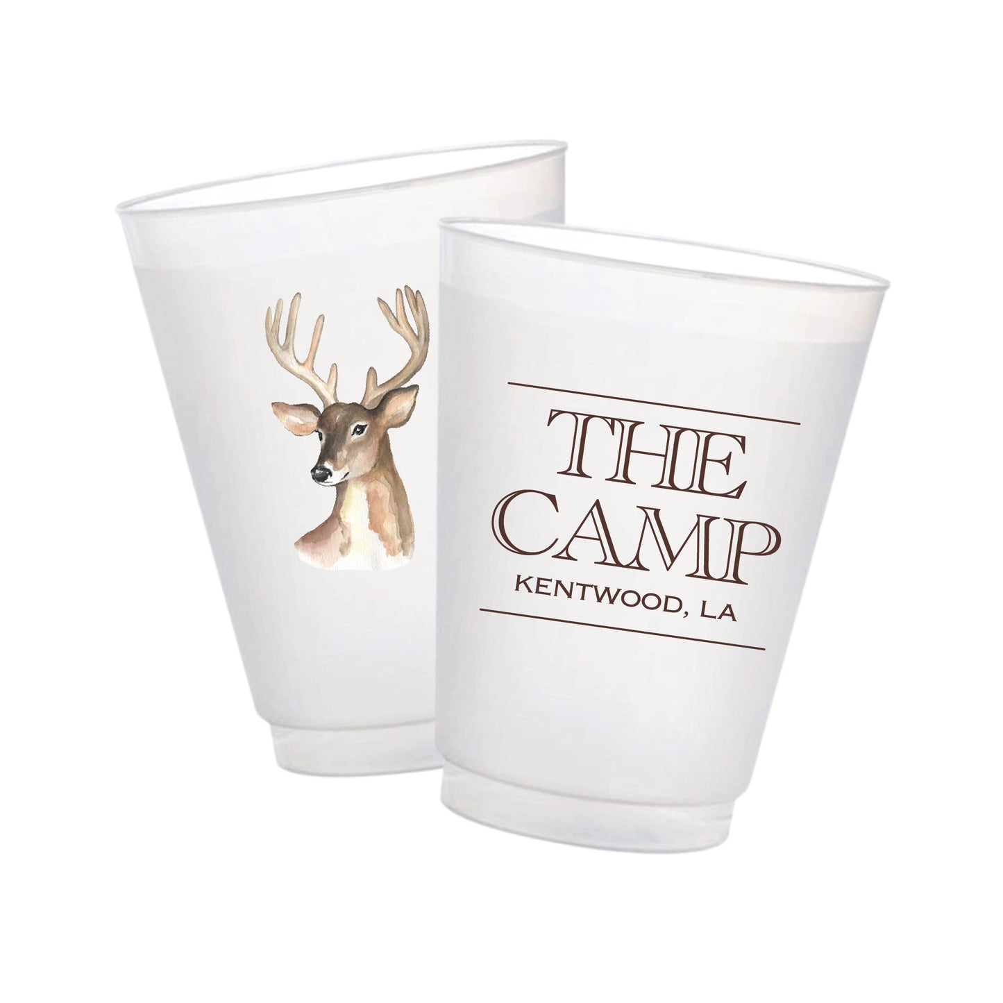 Deer Camp Frosted Cups