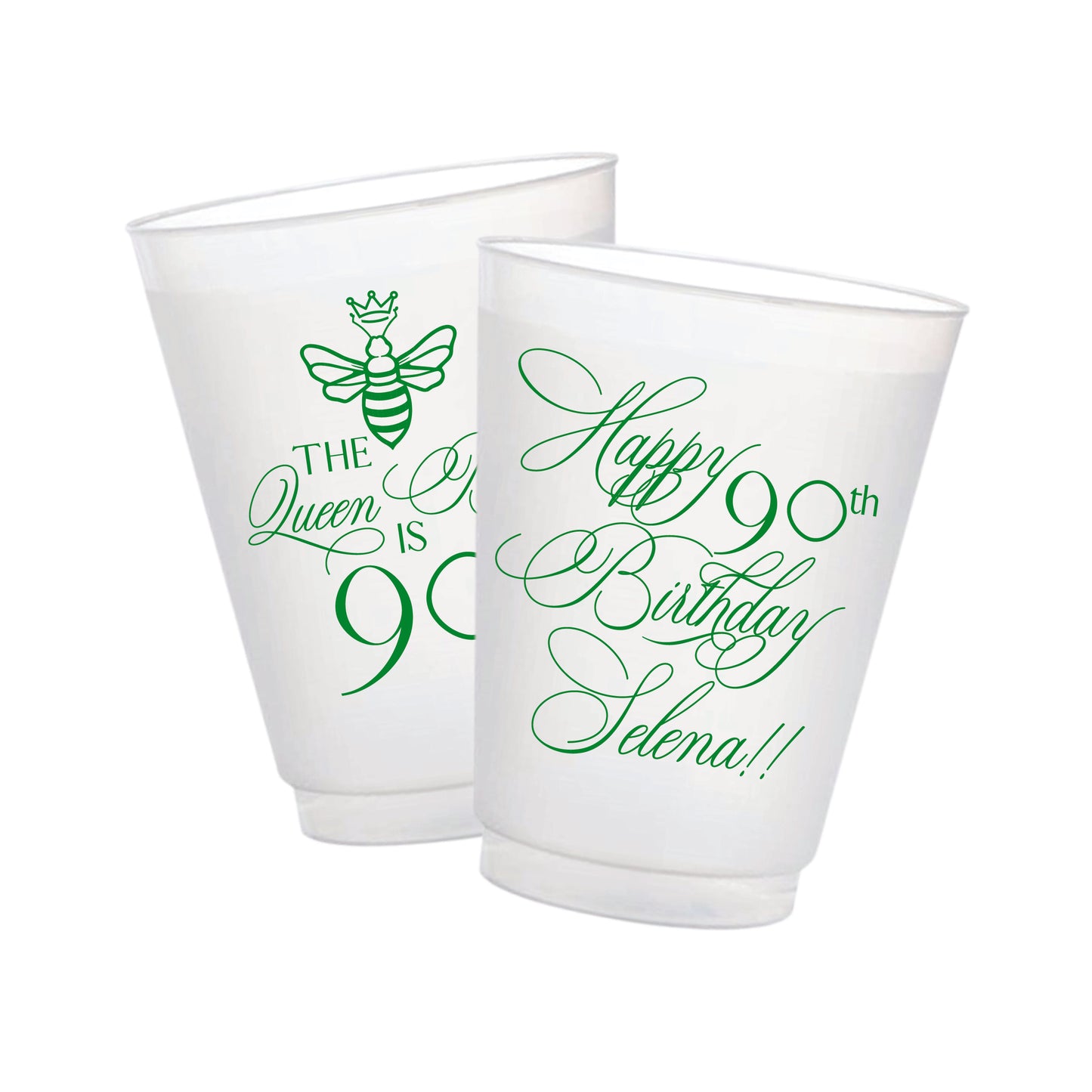 Queen Bee Birthday Frosted Cups