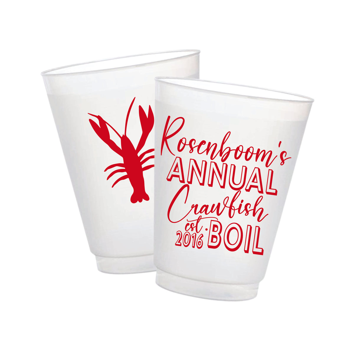 Annual Crawfish Boil Frosted Cups