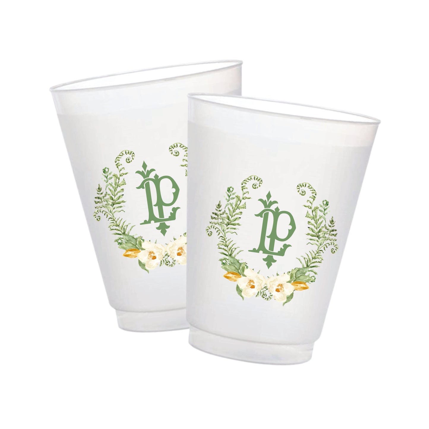 Magnolia Bayou Crest Frosted Cups