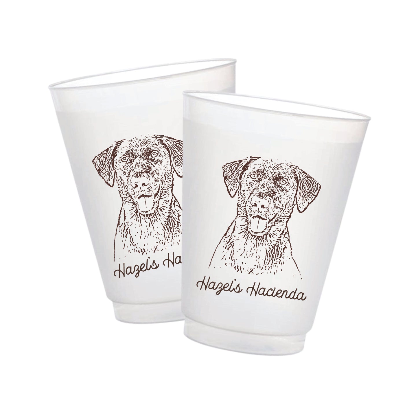 Pet Illustration Frosted Cups