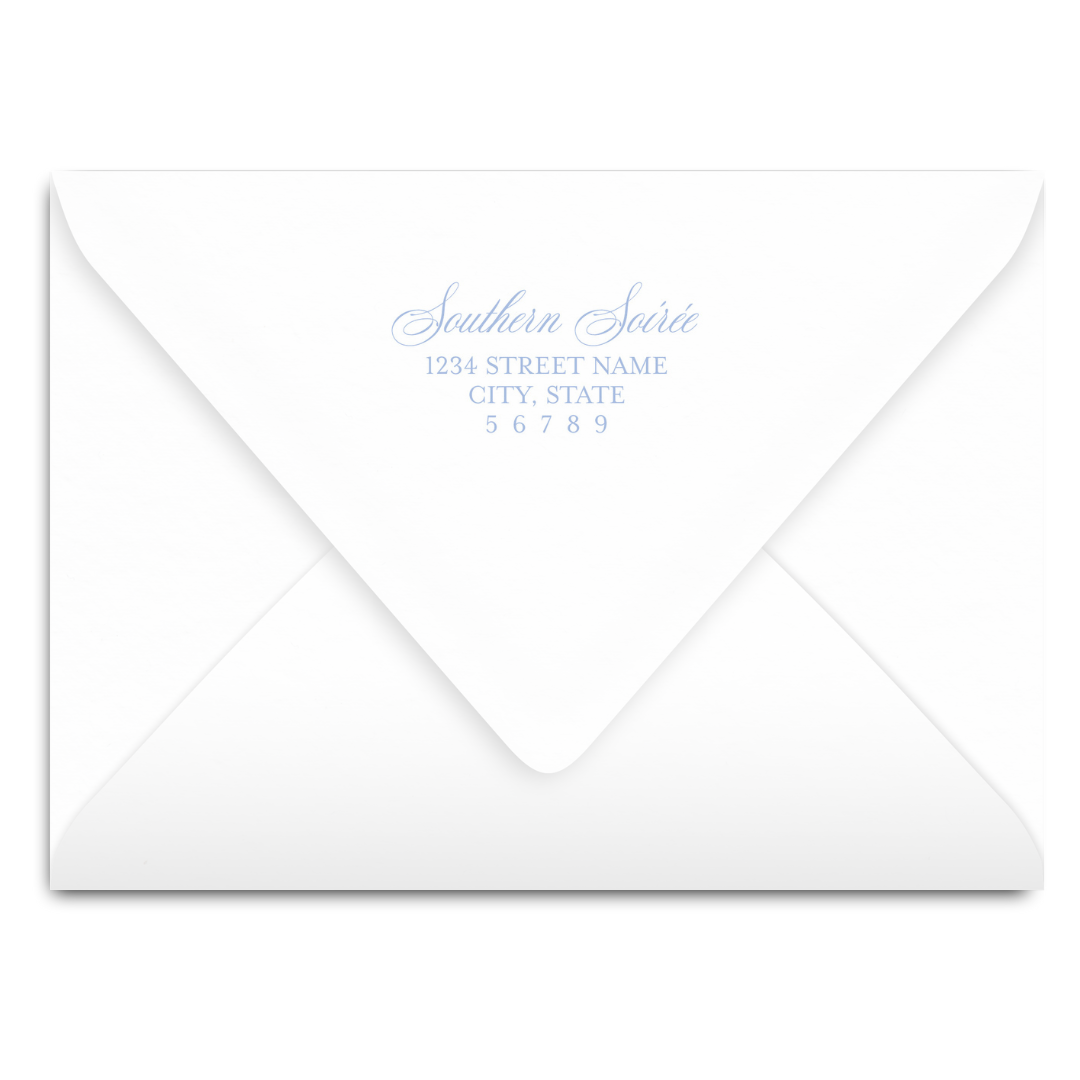 Blue High Chair Invitation