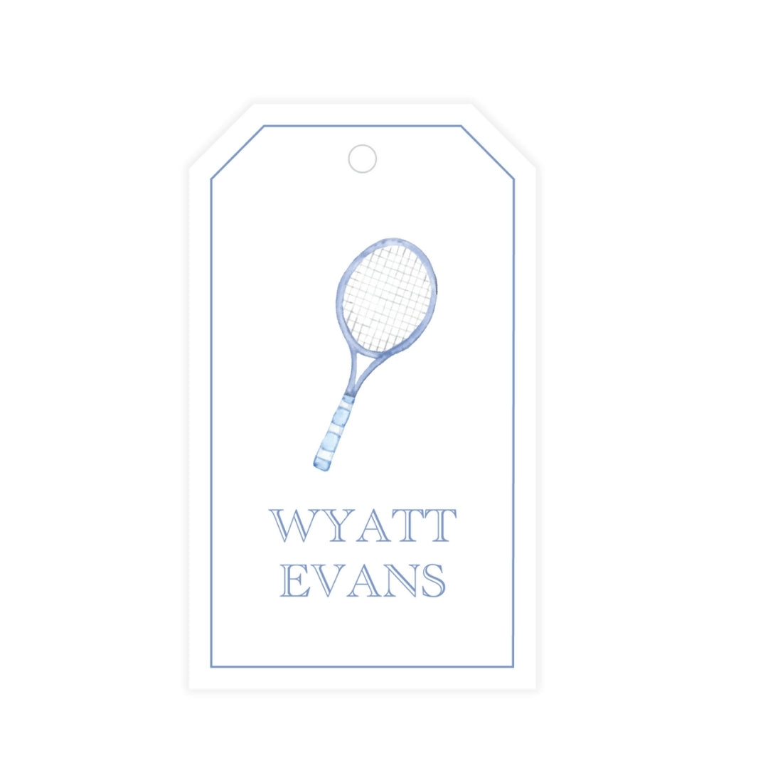 Tennis Racquet Gift Tag