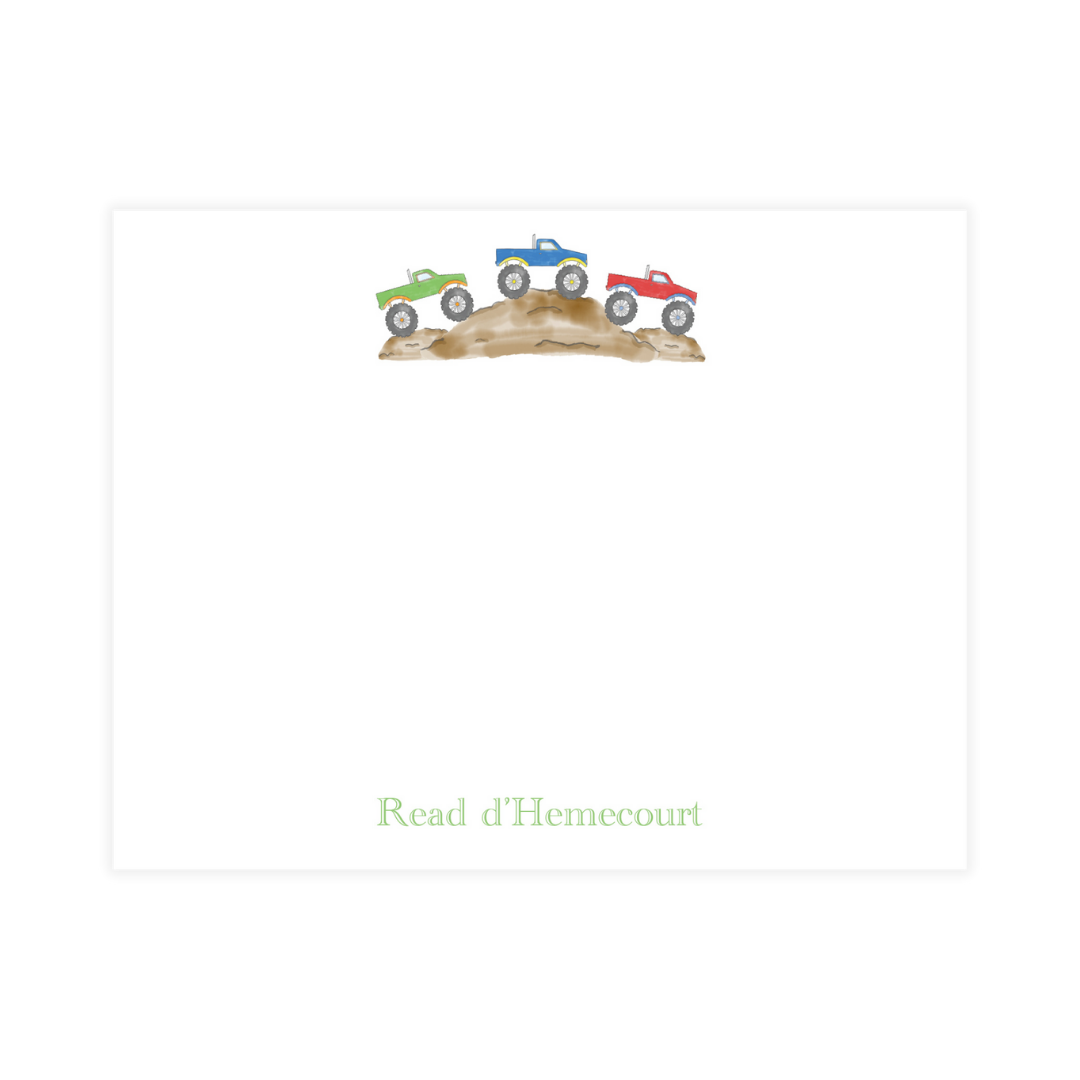 Monster Trucks Notecard