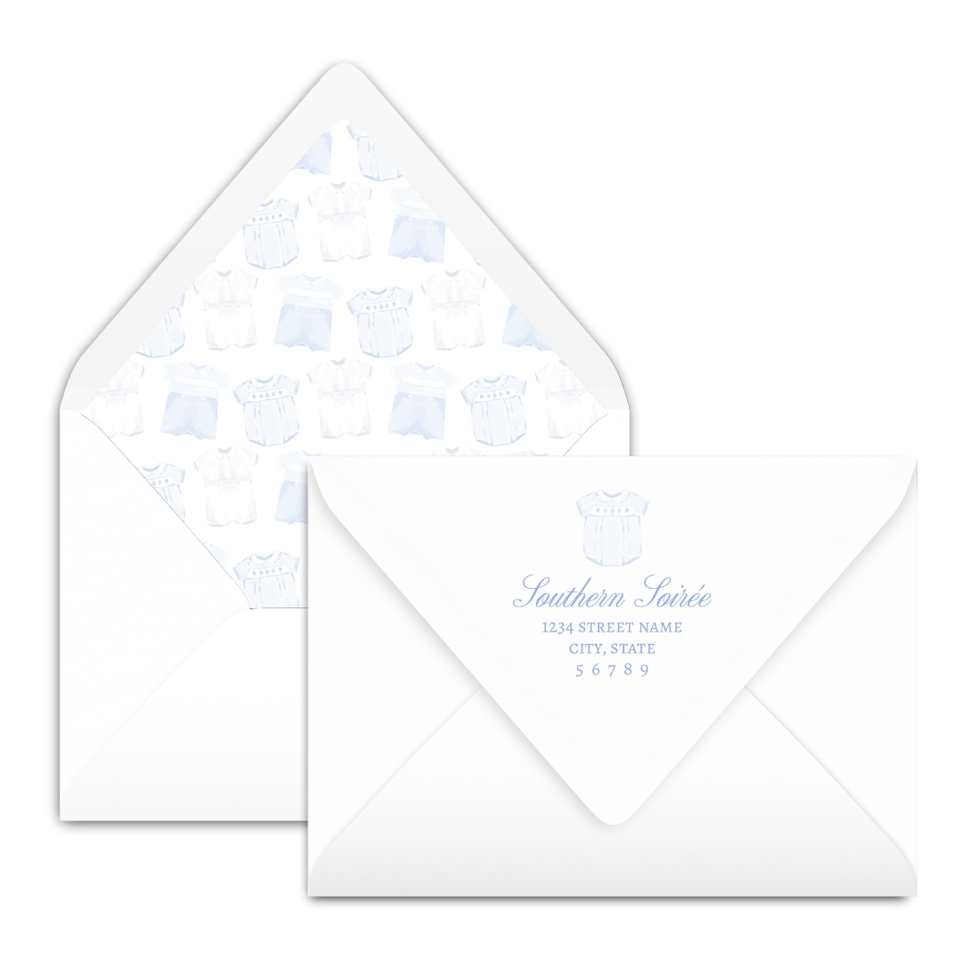 Heirloom Baby Blue Invitation