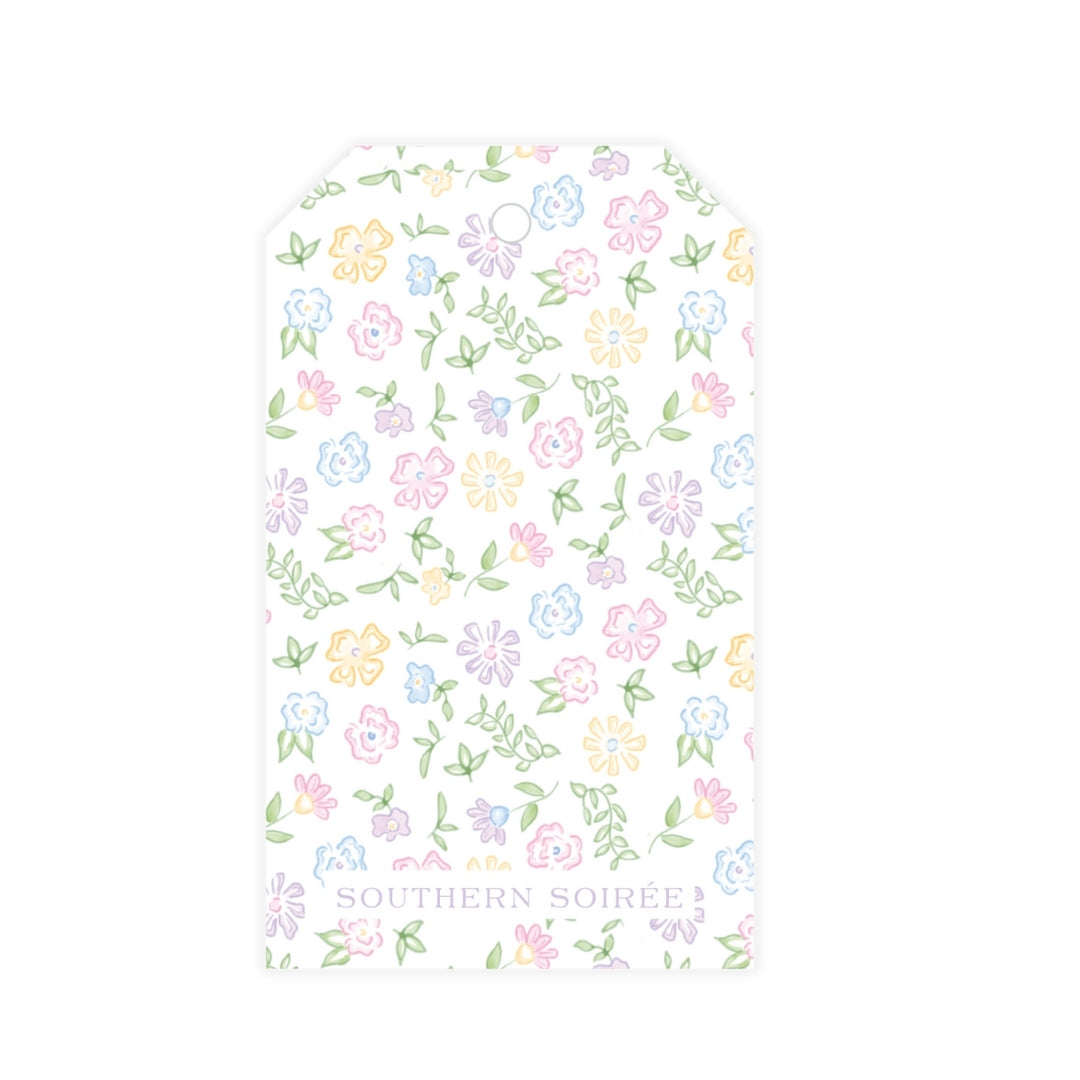 Ditsy Pastel Floral Wreath Gift Tag