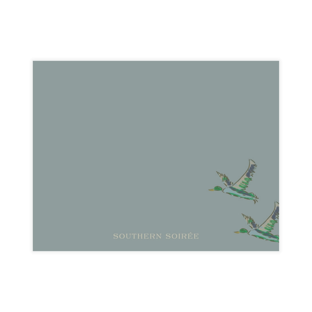 Yellow Lab Duck Blue Hunting Crest Notecard