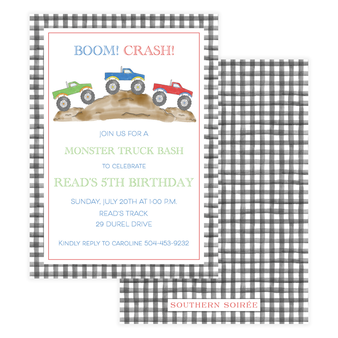Monster Truck Invitation