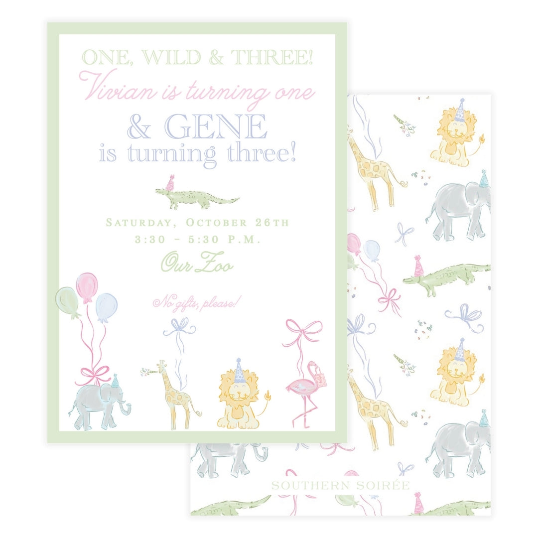 Party Animals Birthday Invitation