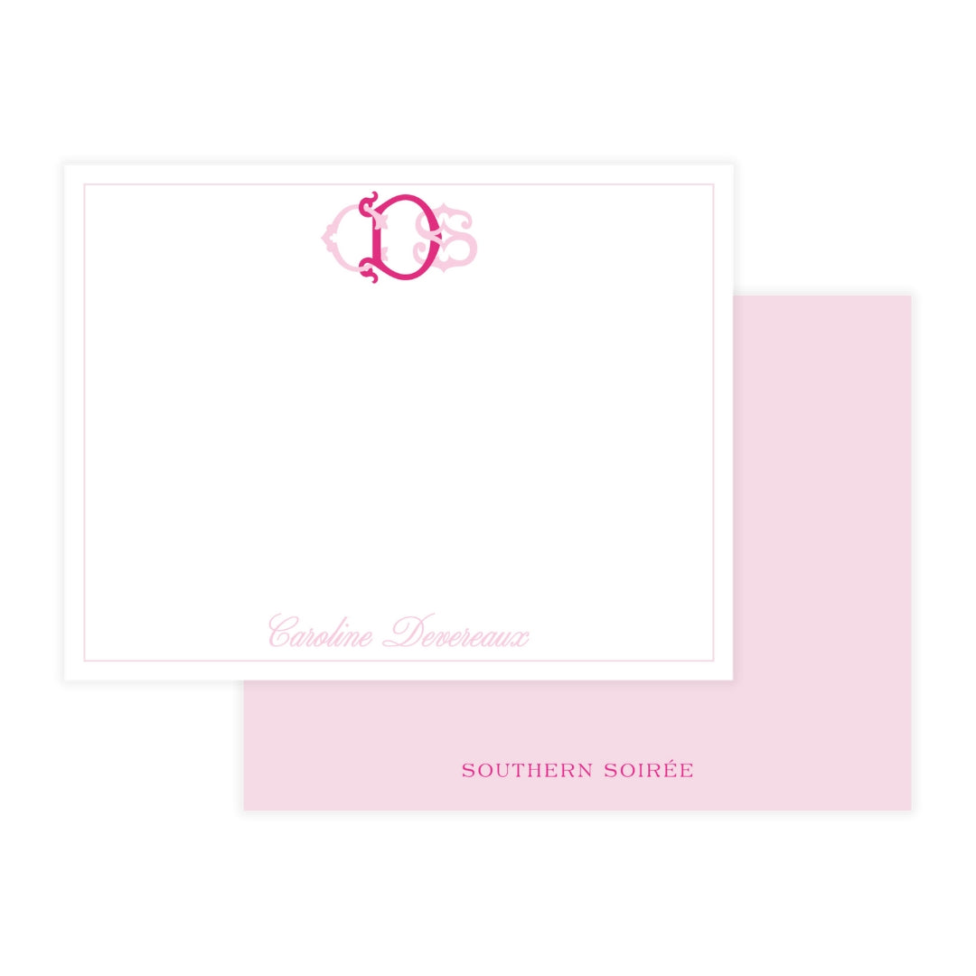 Antique Interlocked Monogram Notecard
