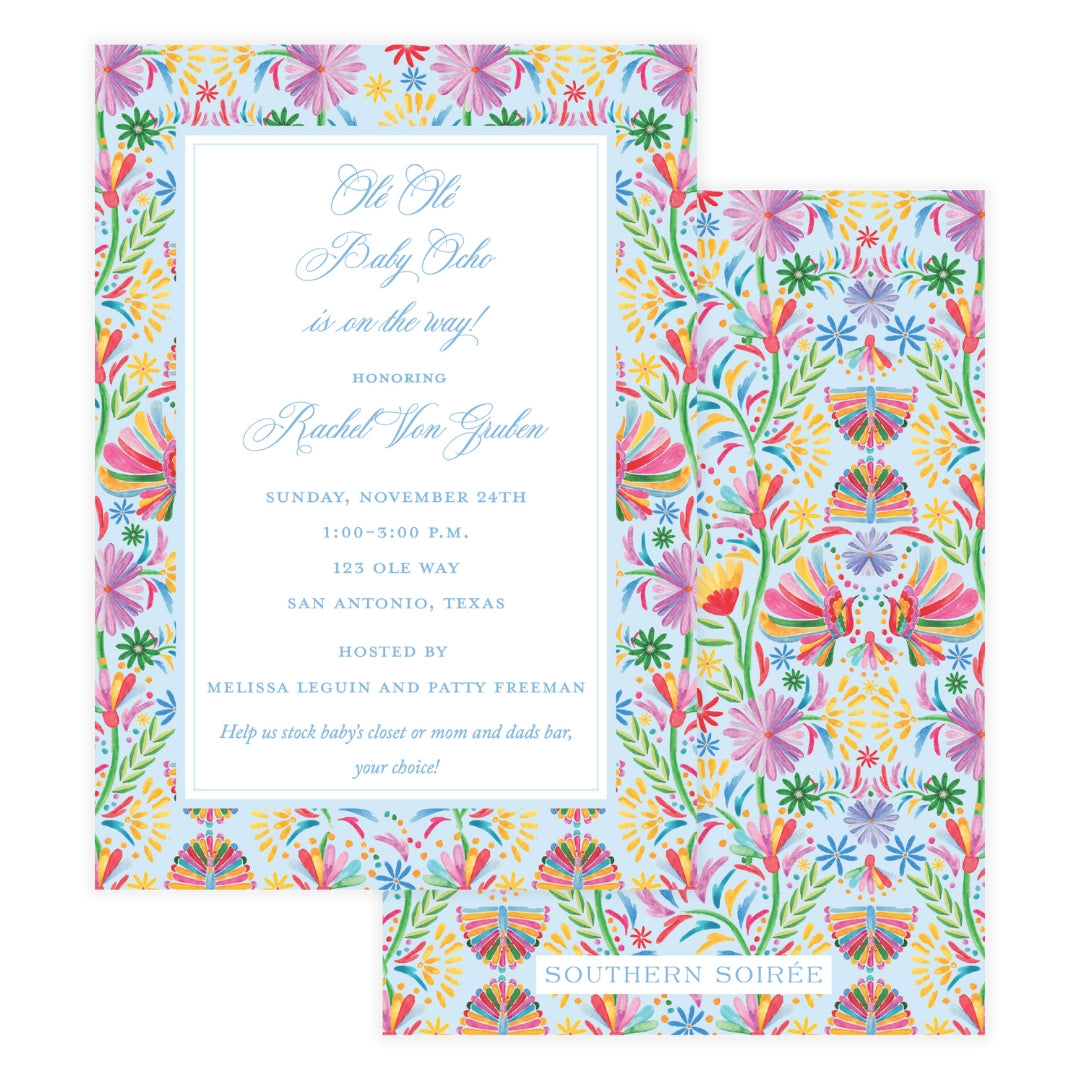 Olé Olé Fiesta Blue Invitation
