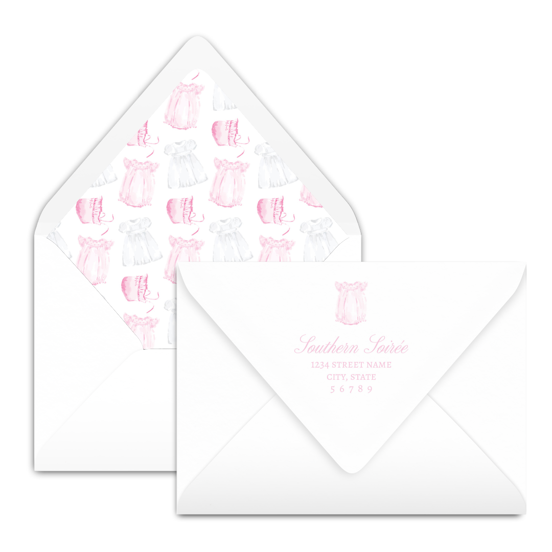 Heirloom Baby Pink Invitation
