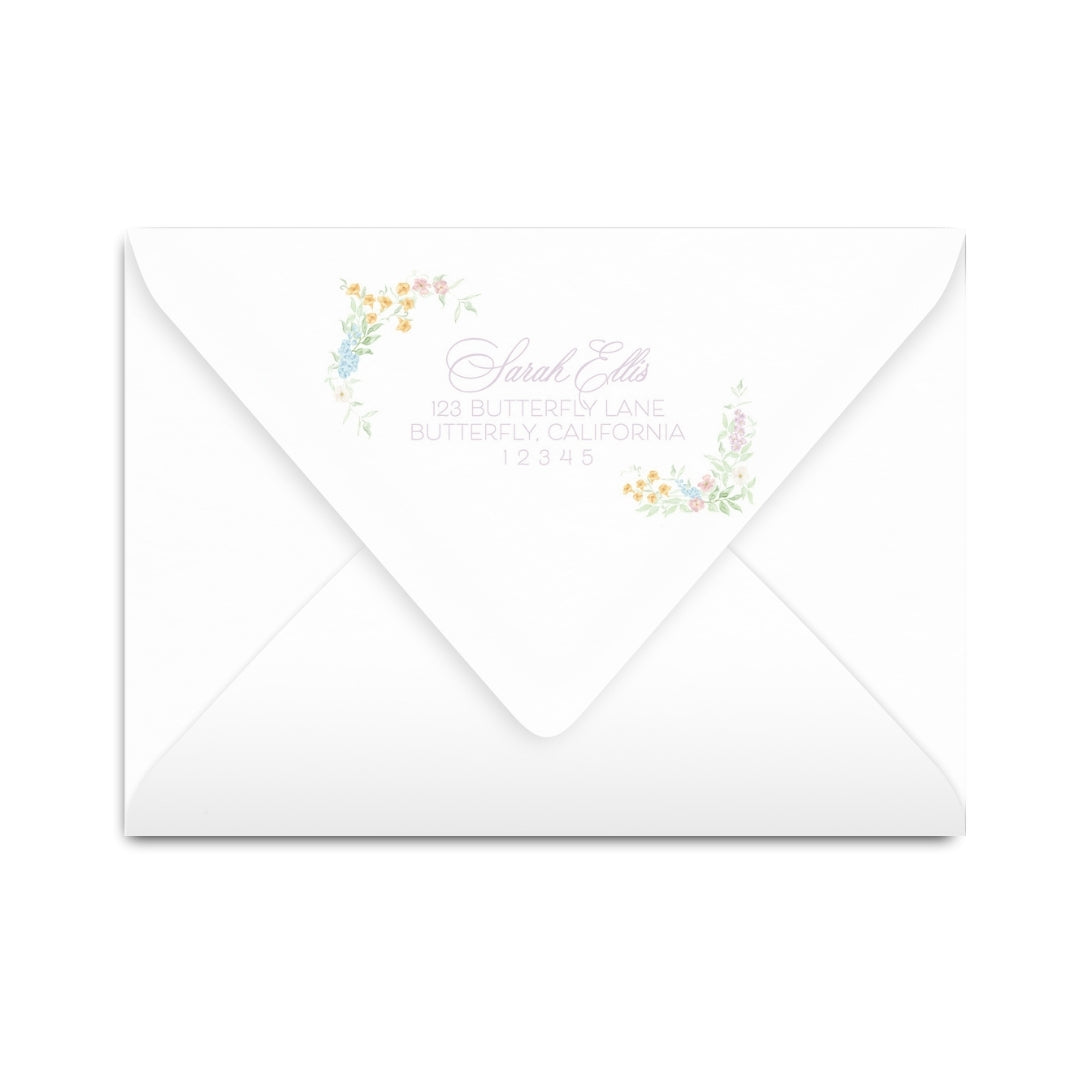 Floral Corners Notecard