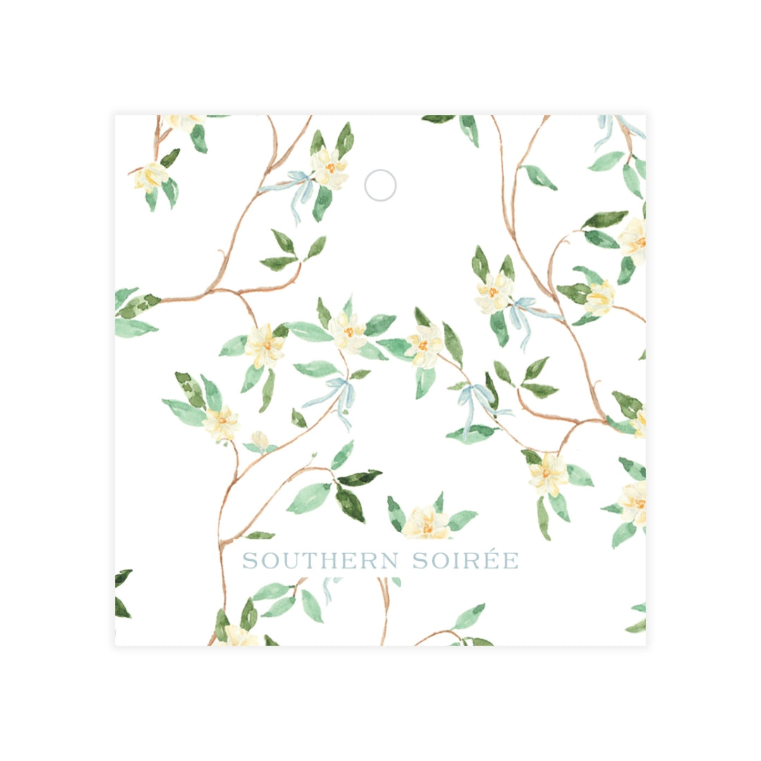 Vintage Vine Monogram with Vines Gift Tag Square