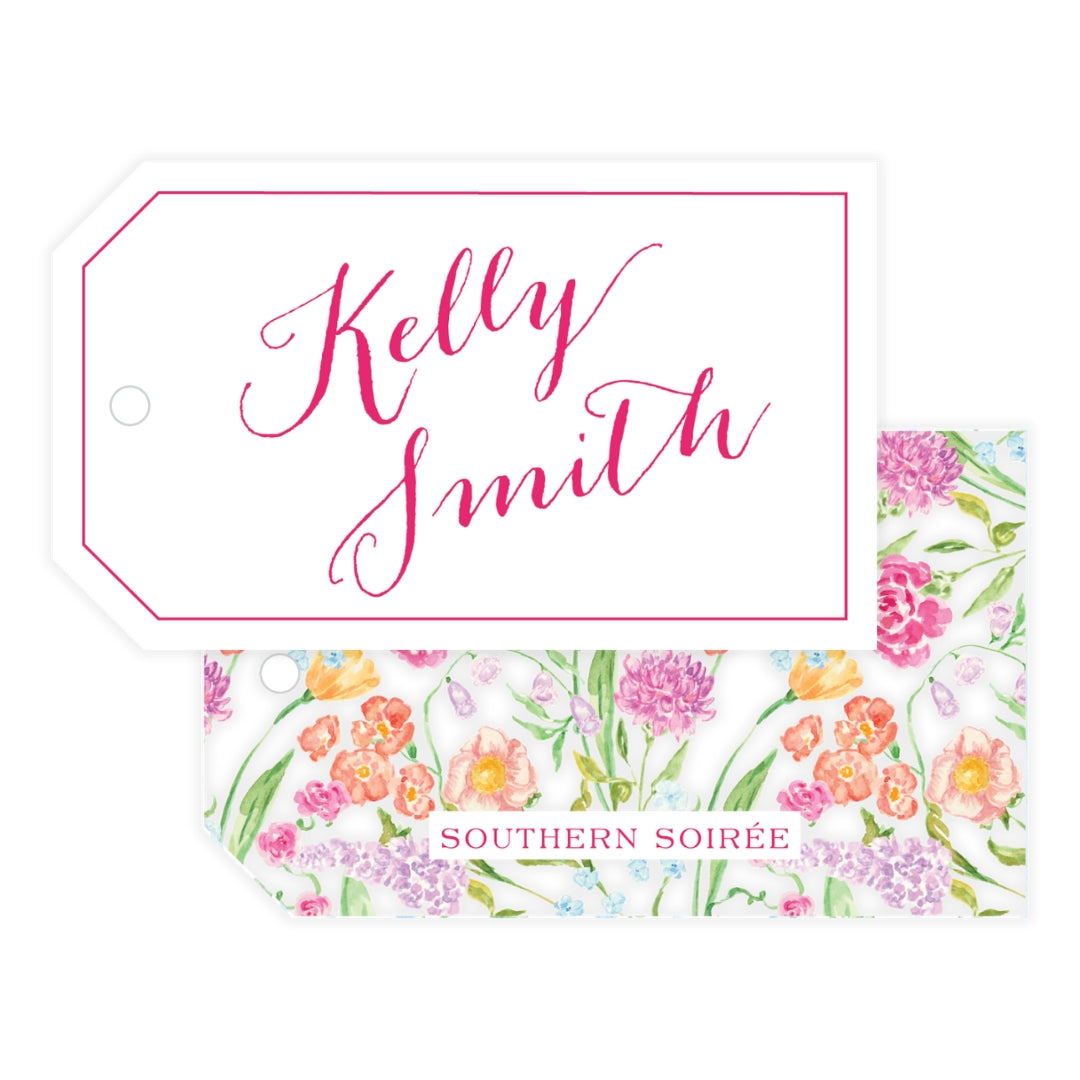 Simple Script Floral Gift Tag