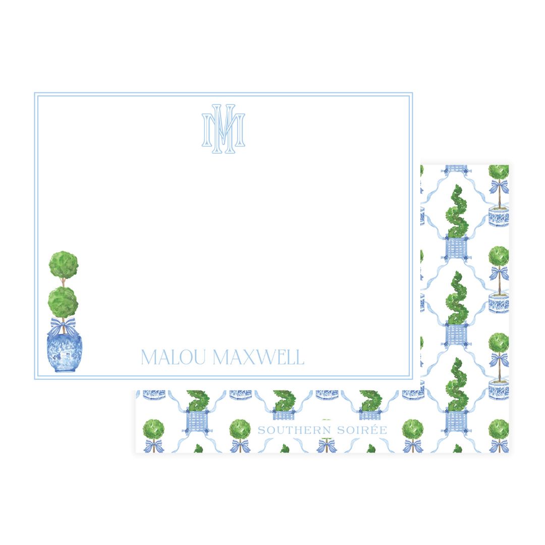 Blue Topiary Notecard
