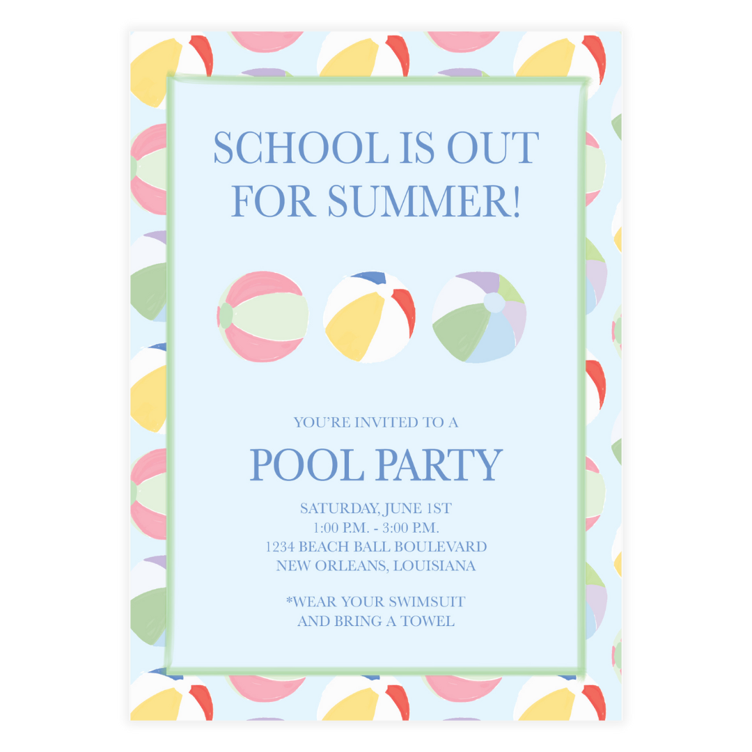 Beach Ball Invitation
