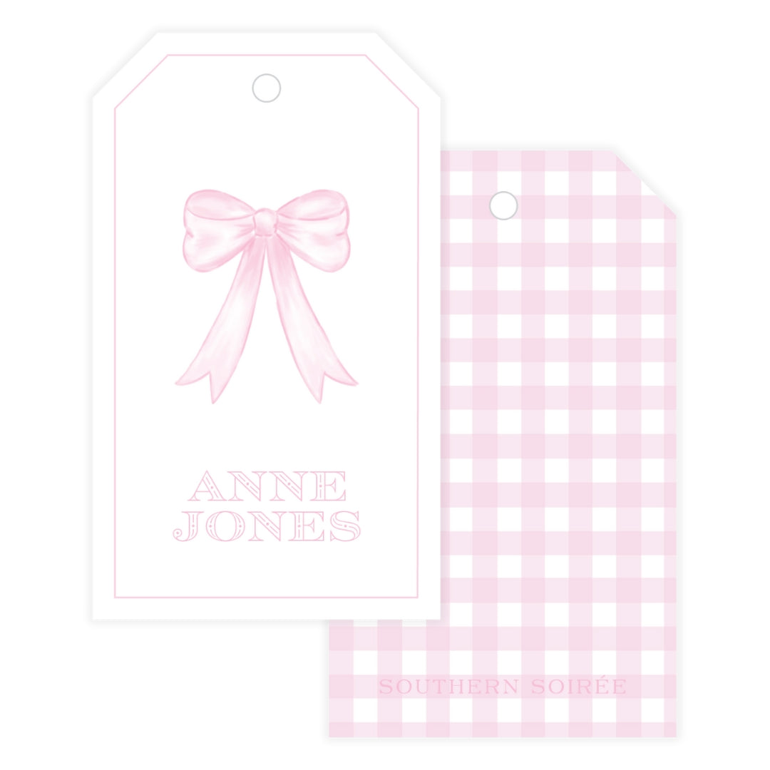 Pink Bow Gift Tag