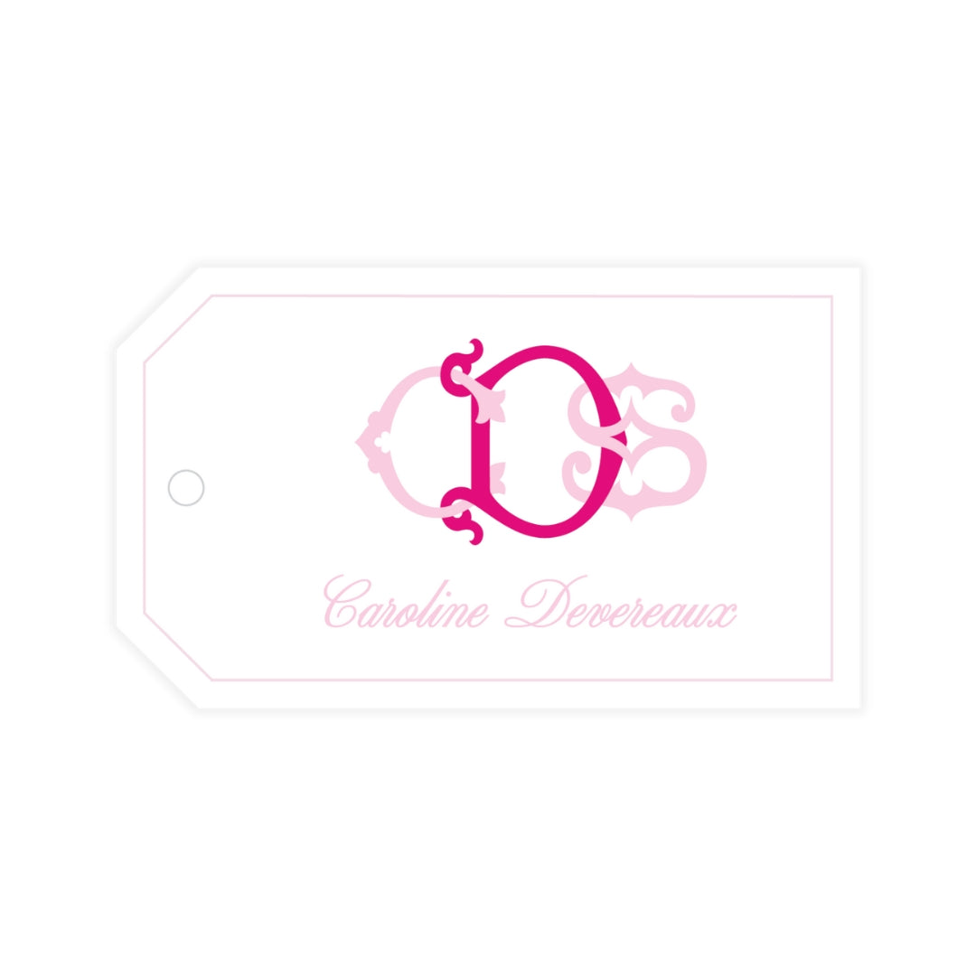 Antique Interlocked Monogram Gift Tag